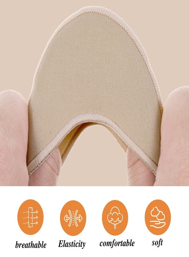 Sibba Toe Pouches Pads 2 Pcs Ballet Dance Pointe Pads Shoe Socks Knitted Fabric Toe Cap Cover Wrapped Protector Cushion Women Ball-of-Foot Cushions Anti-Slip Toe Half Socks Insoles - Image 3